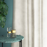 Velvet curtain in white