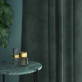 Velvet curtain in grey