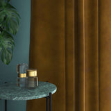 Velvet curtain brown