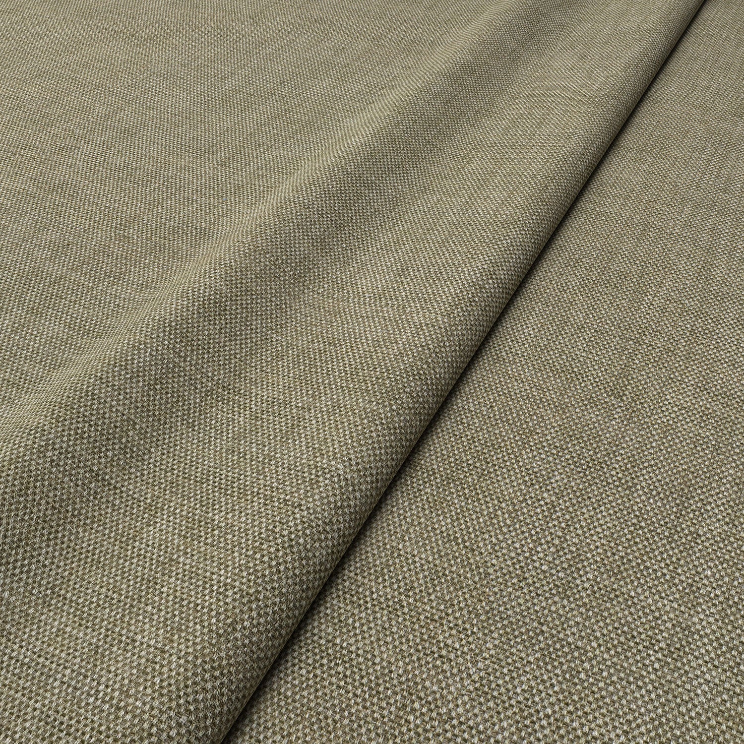 Sample of a chenille woven fabric in brown.